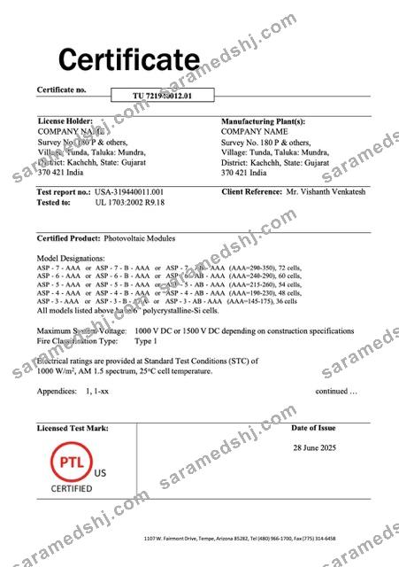 India certificate of company Word and PDF template